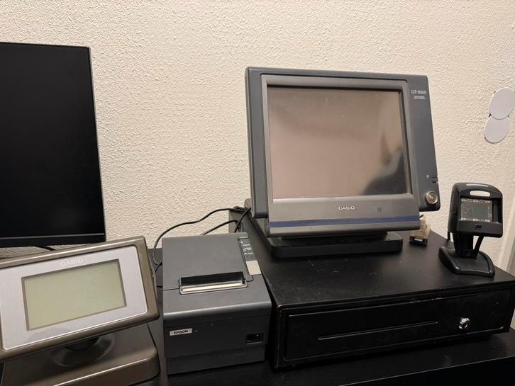 Casio Kassasysteem QT6000 Epson Bonprinter,Kassalade,Scanner, Computers en Software, Computerbehuizingen, Gebruikt, Ophalen