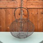 Draadmand groot metaal eiermand Frankrijk origineel brocante, Antiek en Kunst, Ophalen of Verzenden