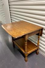 Eikenhouten uitklapbare sidetable, Huis en Inrichting, Tafels | Sidetables, Ophalen, 50 tot 100 cm, Eikenhout, Zo goed als nieuw