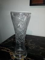 ANTIEKE KRISTALLEN FACET GESLEPEN VAAS in PERFECTE STAAT, Ophalen of Verzenden