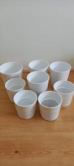 Diverse (14) witte potten van ikea, Tuin en Terras, Bloempotten, Ophalen, Rond, Binnen, Zo goed als nieuw