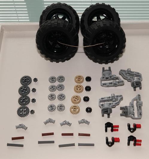 Lego Technic Wielophanging zwart Universeel set met hub, Kinderen en Baby's, Speelgoed | Duplo en Lego, Gebruikt, Lego, Losse stenen