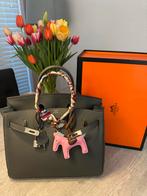 Hermès Birkin Tas - Grijs, Sieraden, Tassen en Uiterlijk, Tassen | Damestassen, Ophalen of Verzenden, Zo goed als nieuw, Grijs