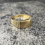 14 karaat gouden ring zegelring pinkring massief, Sieraden, Tassen en Uiterlijk, Ringen, 20 of groter, Heer, Ophalen of Verzenden