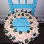 Krans met knoflookteentjes gemaakt van stof, Ophalen, Gebruikt