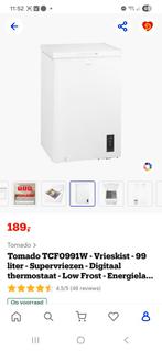 Tomado Vrieskist 99L - halfjaar gelden gekocht, Vrieskist, Gebruikt, Minder dan 85 cm, Minder dan 60 cm