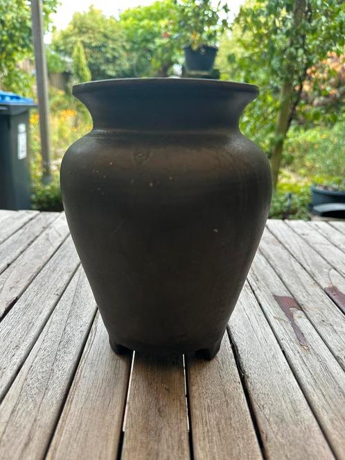 Antraciet geglazuurde bonsaipot hoog, Tuin en Terras, Bloempotten, Zo goed als nieuw, Aardewerk, Binnen, Balkon, Tuin, Minder dan 40 cm