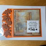 Herfstkaart studiolight met bladeren rand 4, Hobby en Vrije tijd, Ophalen of Verzenden, Zo goed als nieuw, Overige thema's