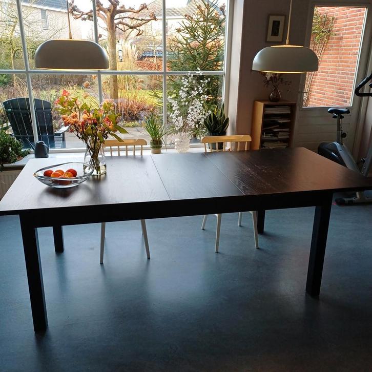 Ikea Eettafel 95x180/220/260 uitschuifbaar, Huis en Inrichting, Tafels | Eettafels, Gebruikt, 100 tot 150 cm, 150 tot 200 cm, Vijf personen of meer