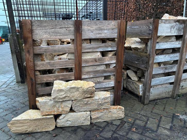 Jura Marmor Quadarsteen / Stapelblokken beige 10-15 cm, Doe-het-zelf en Verbouw, Metselstenen, Natuurstenen, Ophalen of Verzenden