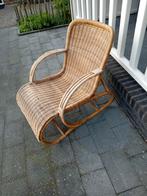 Rotan vintage fauteuil, stoel uit de jaren 50/60, Tuin en Terras, Tuinstoelen, Zo goed als nieuw, Rotan, Ophalen