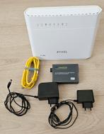 Zyxel modem with adapter, converter, and cables, Ophalen of Verzenden, Zo goed als nieuw