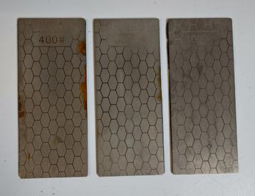 3 diamant-slijpstenen met anti-slipzool 400#  600#  1000# beschikbaar voor biedingen