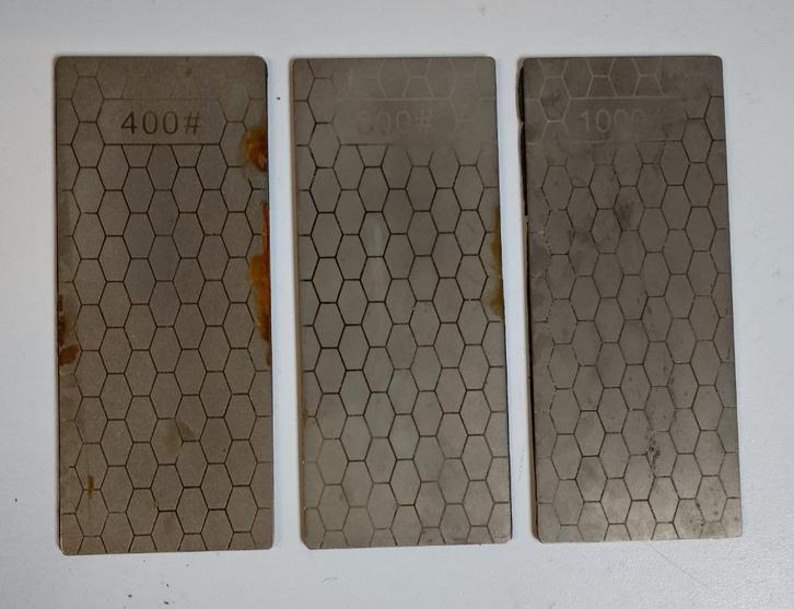 3 diamant-slijpstenen met anti-slipzool 400#  600#  1000#, Huis en Inrichting, Keuken | Keukenbenodigdheden, Gebruikt, Ophalen of Verzenden