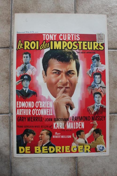 filmaffiche The Great Impostor 1960 Tony Curtis filmposter, Verzamelen, Posters, Zo goed als nieuw, Film en Tv, A1 t/m A3, Rechthoekig Staand