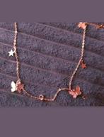 Ketting sterren vlinders, Verzenden, Nieuw, Goud, Met hanger