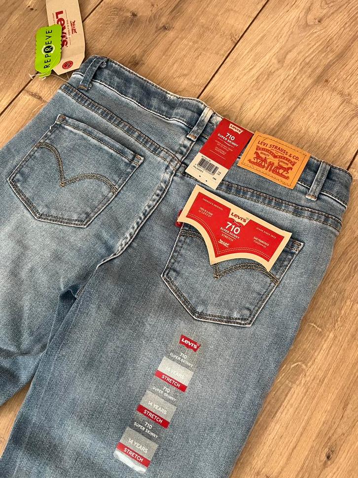 NIEUW Levis Levi’s 710 super skinny stretch 158 / 14 jaar, Kinderen en Baby's, Kinderkleding | Maat 158, Zo goed als nieuw, Meisje