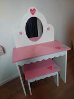 LIEF! Leuke kinder kaptafel met spiegel en kruk, Ophalen, Gebruikt, Tafel(s) en Stoel(en)