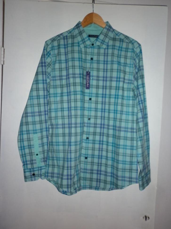 overhemd maat M merk : Lords of Harlech, Kleding | Heren, Overhemden, Nieuw, Halswijdte 39/40 (M), Blauw, Ophalen of Verzenden
