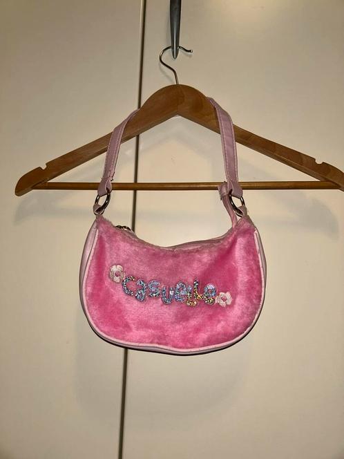 Roze handtas, Sieraden, Tassen en Uiterlijk, Tassen | Schoudertassen, Zo goed als nieuw, Roze, Verzenden