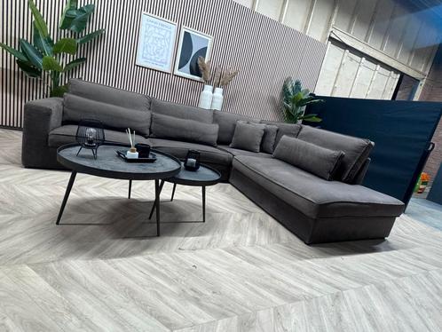 ZGAN XL Velvet Velours Hoekbank - Bruin - 316 x 250, Huis en Inrichting, Banken | Bankstellen, Zo goed als nieuw, Hoekbank, Vierpersoons of meer