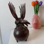 Houten vogel, roofvogel, gemaakt van exotisch hout, Ophalen of Verzenden