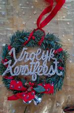 Vintage kerstdecoratie Vrolijk Kerstfeest, jaren70, Ophalen of Verzenden