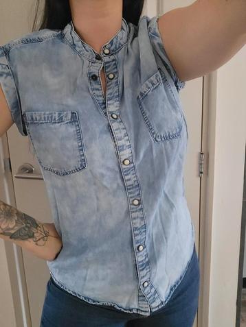 Denim Co blouse overhemd top zonder mouwen blauw M 38  beschikbaar voor biedingen