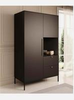 Mooie Meubella Lagos kast - Zwart, 120cm breed, Huis en Inrichting, Kasten | Kledingkasten, Ophalen, Overige materialen, 100 tot 150 cm