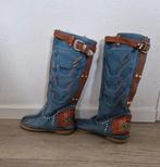 Karma of charme laarzen leren leer maat 38 39 blauw laars, Ophalen of Verzenden, Nieuw, Blauw, Hoge laarzen