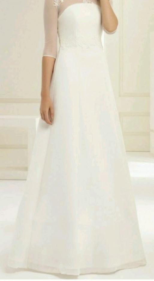 Prachtige Bianco Evento trouwjurk met stretch kanten top., Kleding | Dames, Trouwkleding en Trouwaccessoires, Nieuw, Trouwjurk