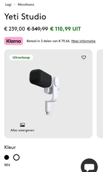 Yeti Studio [Nieuw] beschikbaar voor biedingen