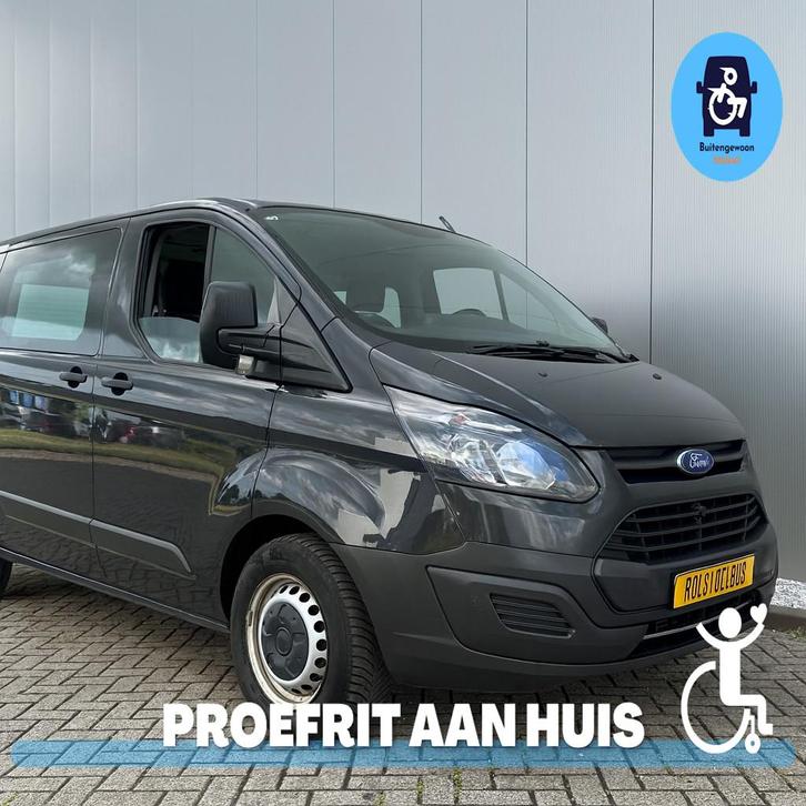 Ford Transit Custom Rolstoelbus (2020) Airco 4 Persoons Delu, Auto's, Bestelauto's, Bedrijf, Te koop, Aangepast voor mindervaliden