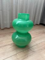 Groene retro vaas glas, Huis en Inrichting, Ophalen, Minder dan 50 cm, Groen, Glas