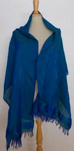 Aparte blauw/groene sjaal, Verzenden, Zo goed als nieuw, Maat 42/44 (L), Sjaal