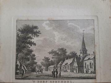 01 / dorp Sprundel - Rucphen kopergravure ca 1790 beschikbaar voor biedingen