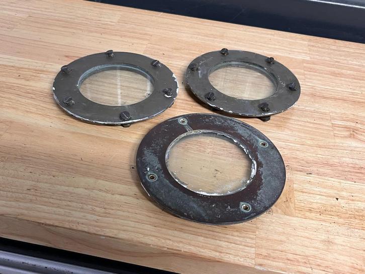 3 x bronzen patrijspoort / lichtrand 160 mm, Watersport en Boten, Accessoires en Onderhoud, Gebruikt, Overige typen, Ophalen of Verzenden