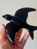 Vintage 1980 wanddecoratie zwaluw vogel porselein, Ophalen of Verzenden