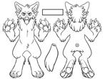 Fursona refsheet blanko zonder @!, Hobby en Vrije tijd, Stempelen, Verzenden, Nieuw, Overige typen