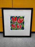 Zeefdruk 'Rode tulpen' van Ad van Hassel., Ophalen of Verzenden