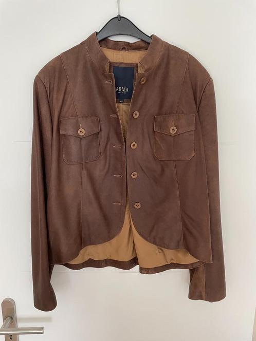 Arma leren jasje, maat 44., Kleding | Dames, Jasjes, Kostuums en Pakken, Gedragen, Jasje, Maat 42/44 (L), Bruin, Ophalen of Verzenden