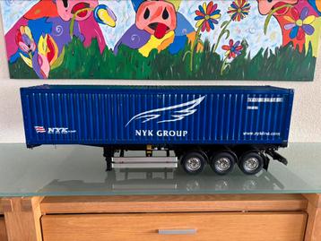 Tamiya 1/14  Container 40FT Trailer 3 Asser Elektrische Pote beschikbaar voor biedingen