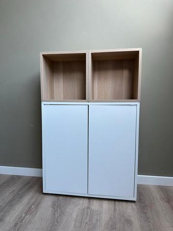 Ikea EKET kastencombinatie wit/eiken beschikbaar voor biedingen