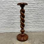 Vintage grote, houten zuil of pilaar met gedraaide poot, Huis en Inrichting, Woonaccessoires | Zuilen en Pilaren, Ophalen, Gebruikt