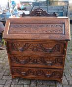 Antieke rijkgestoken secretaire, Huis en Inrichting, Ophalen, Gebruikt, -, -
