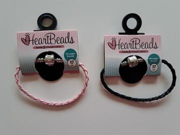 Heartbeads 2 PU leren armbanden voor bedels beschikbaar voor biedingen