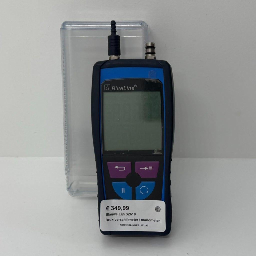BlueLine S2610 Druk(verschil)meter / manometer |, Doe-het-zelf en Verbouw, Meetapparatuur, Zo goed als nieuw, Druk, Ophalen of Verzenden