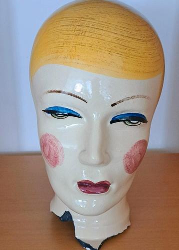 Vintage Keramische Damesbuste - Beschadigd beschikbaar voor biedingen