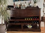 Dressoir/wijnkast donker koloniaal style, Huis en Inrichting, Kasten | Dressoirs, Ophalen, Gebruikt, 25 tot 50 cm