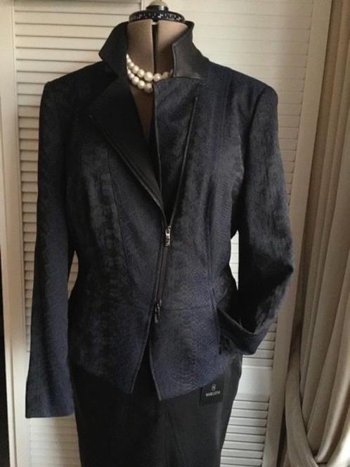 LAURÈL’  LUXE JASJE APARTE STOF IN ZWART/BLAUW MAAT 44, Kleding | Dames, Jasjes, Kostuums en Pakken, Nieuw, Jasje, Maat 42/44 (L)